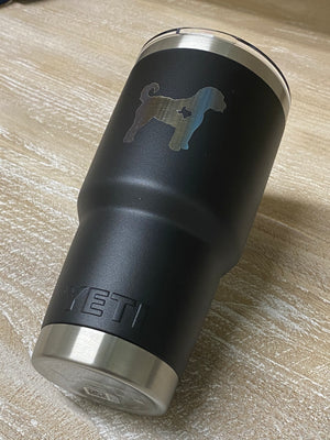 Engraved 30oz Tumbler - Doodles <3 Texas.