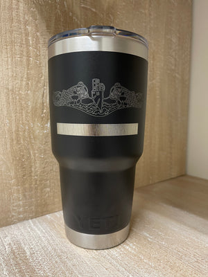 US Navy Submarine Warfare Insignia 30oz Tumbler - FACTORY SECOND.