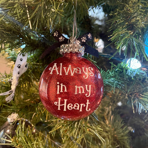 Custom Dog Memorial Ornament.