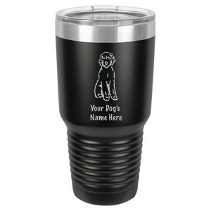 Custom Engraved Doodle Tumbler with Name.