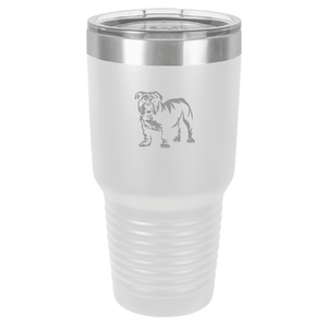 English Bulldog Custom Engraved Tumbler