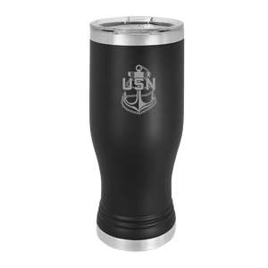 US Navy Chief Engraved Tumbler