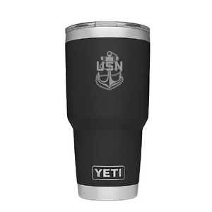 US Navy Chief Engraved Tumbler