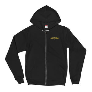 US Navy Submarine Insignia Zip Up Hoodie - Gold