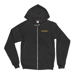 US Navy Submarine Insignia Zip Up Hoodie - Gold