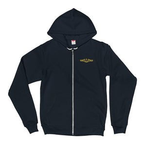 US Navy Submarine Insignia Zip Up Hoodie - Gold