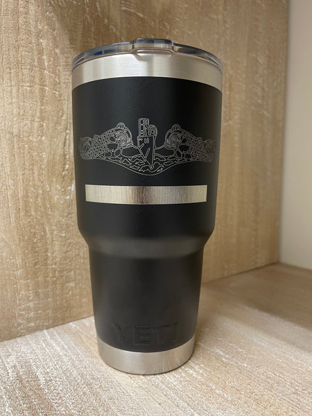 Load image into Gallery viewer, US Navy Submarine Warfare Insignia 30oz Tumbler - FACTORY SECOND.
