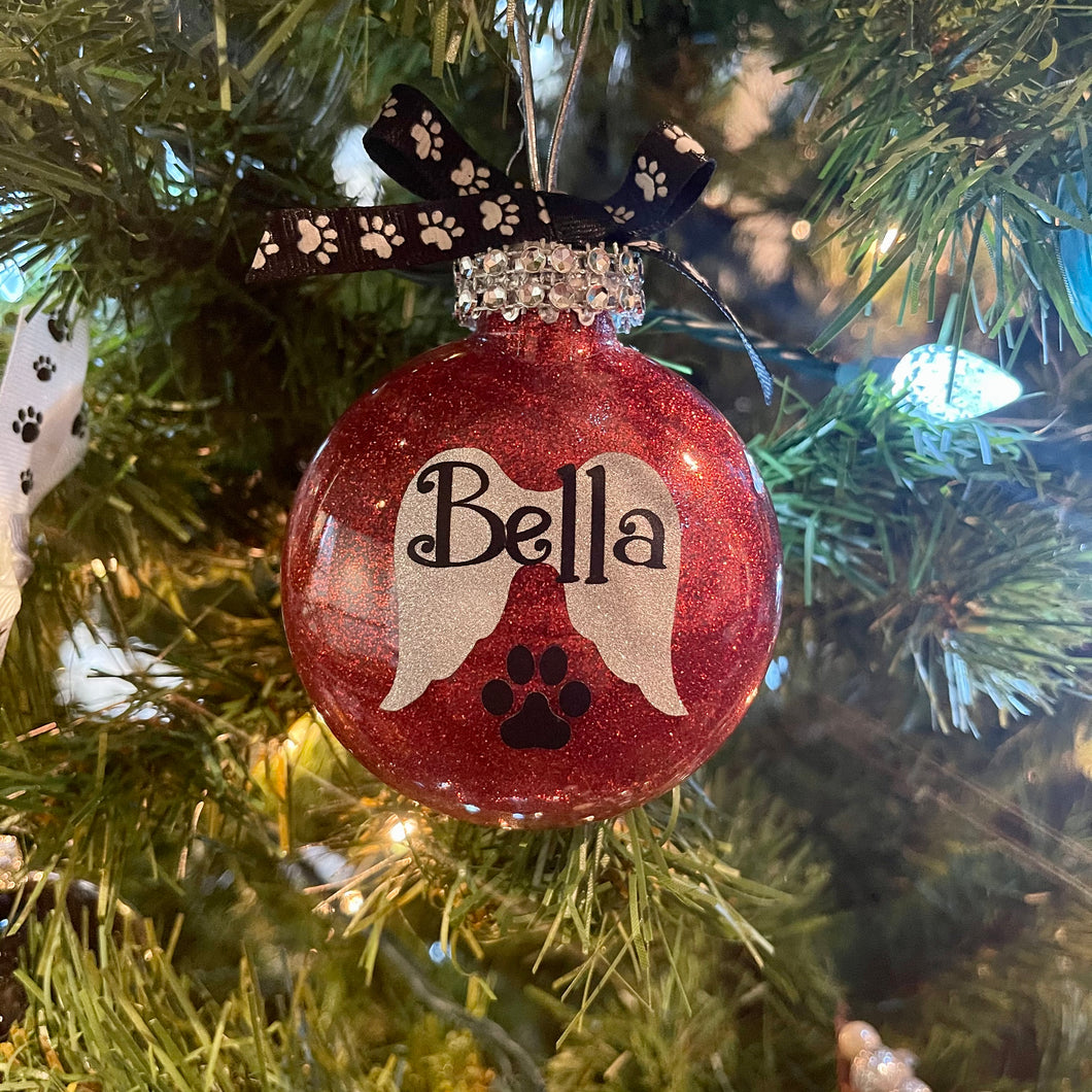 Custom Dog Memorial Ornament.