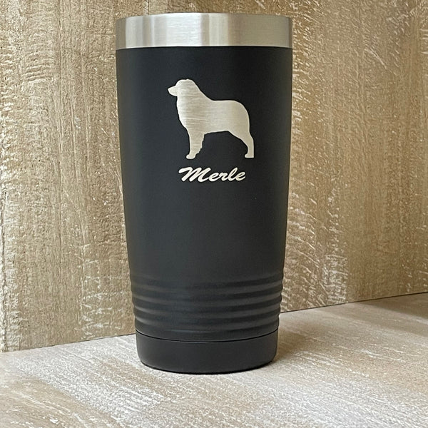Load image into Gallery viewer, Dog Silhouette Custom Engraved Tumbler - Over 450 Breeds!
