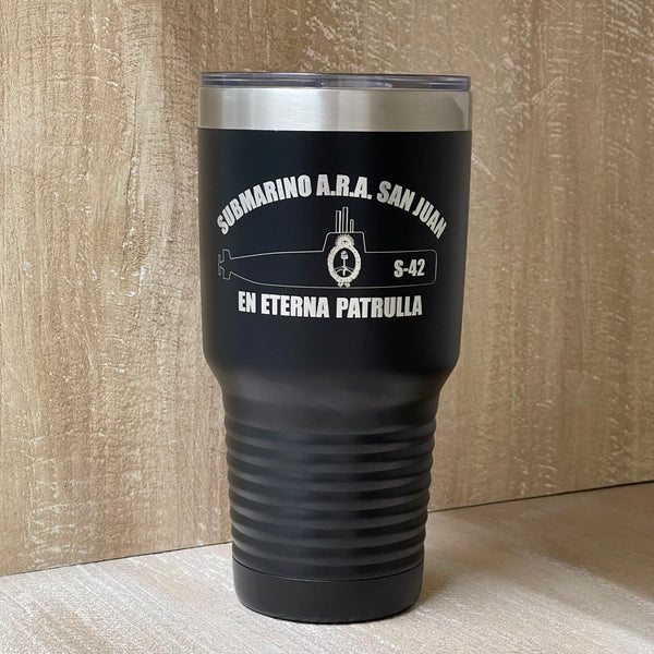 Load image into Gallery viewer, ARA San Juan &quot;En Eterna Patrulla&quot; Engraved Tumbler
