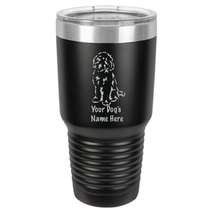 Custom Engraved Doodle Tumbler with Name.