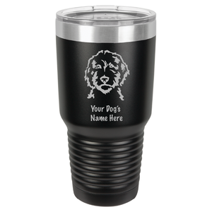 Custom Engraved Doodle Tumbler with Name.