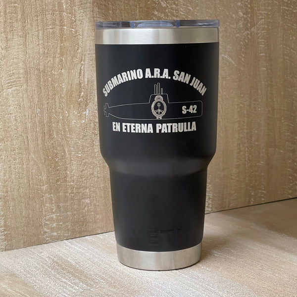 Load image into Gallery viewer, ARA San Juan &quot;En Eterna Patrulla&quot; Engraved Tumbler
