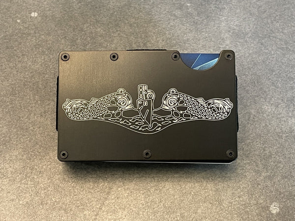Load image into Gallery viewer, US Submarine Warfare Insignia Metal Wallet
