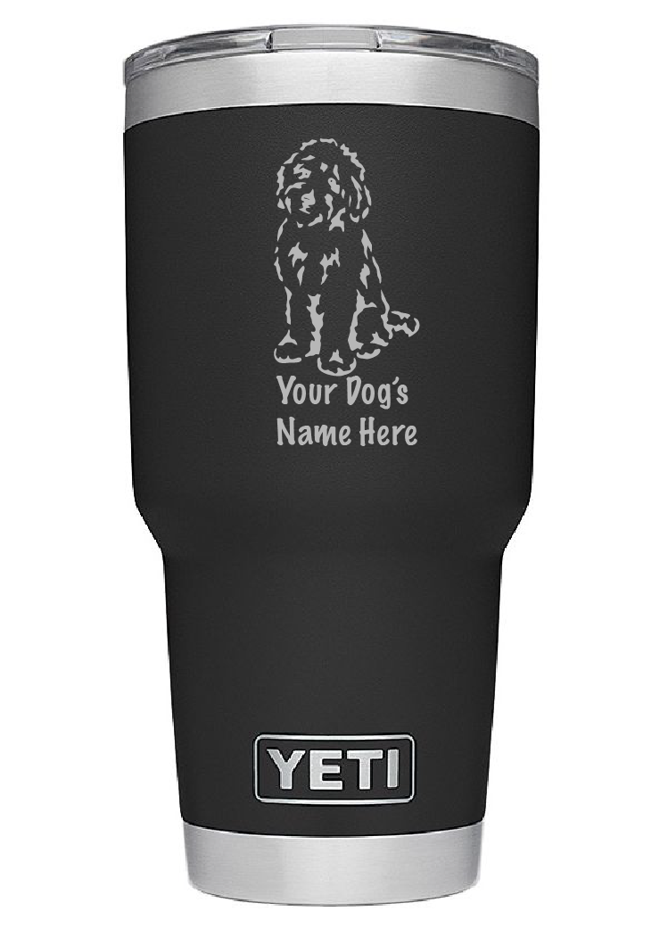 Custom Engraved Doodle Tumbler with Name.