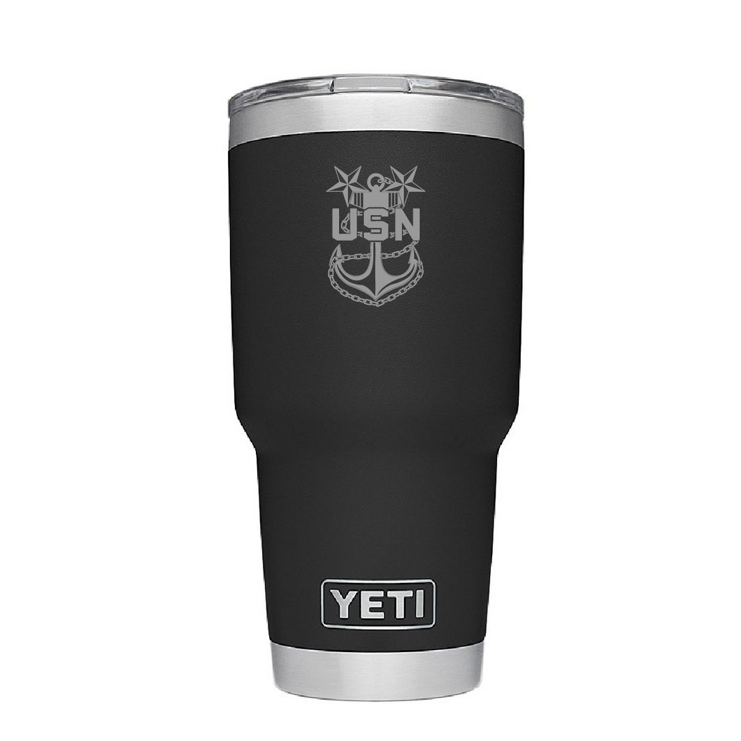 US Navy Master Chief Engraved Tumbler