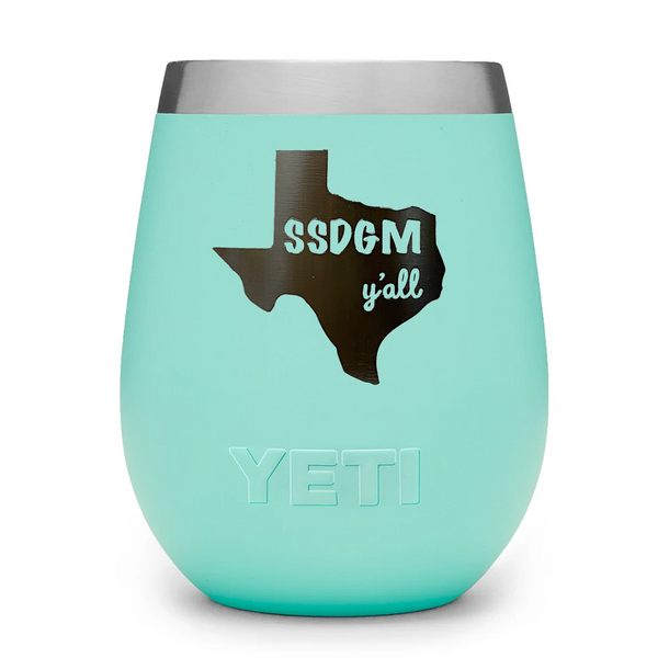 Load image into Gallery viewer, Stay Sexy &amp; Don&#39;t Get Murdered (SSDGM) Y&#39;all - YETI 10oz Wine Tumbler.
