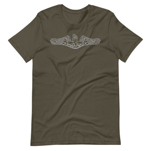 US Navy Submarine Insignia T-Shirt (Silver)