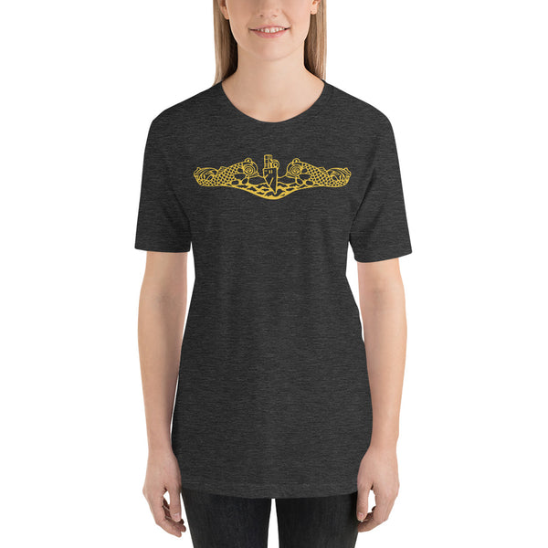 Load image into Gallery viewer, US Navy Submarine Insignia T-Shirt (Gold)
