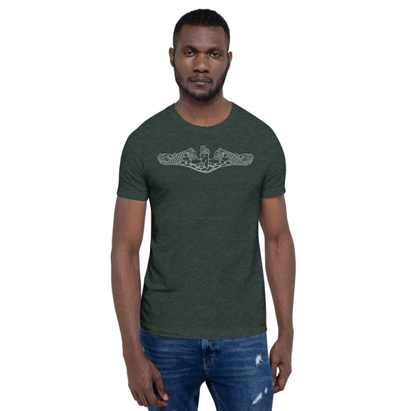 Load image into Gallery viewer, US Navy Submarine Insignia T-Shirt (Silver)
