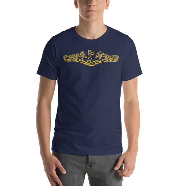 Load image into Gallery viewer, US Navy Submarine Insignia T-Shirt (Gold)
