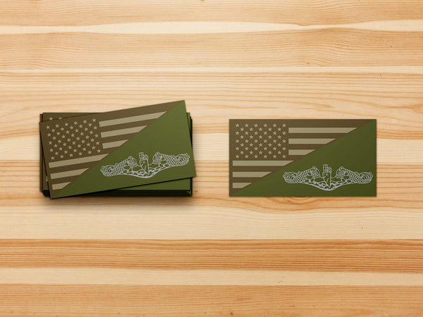Load image into Gallery viewer, Submarine Insignia with US Flag Sticker

